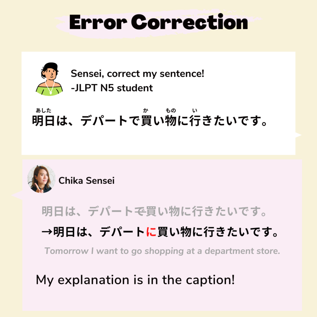 [JLPT grammar] You can use the particle に twice with 行く in one sentence