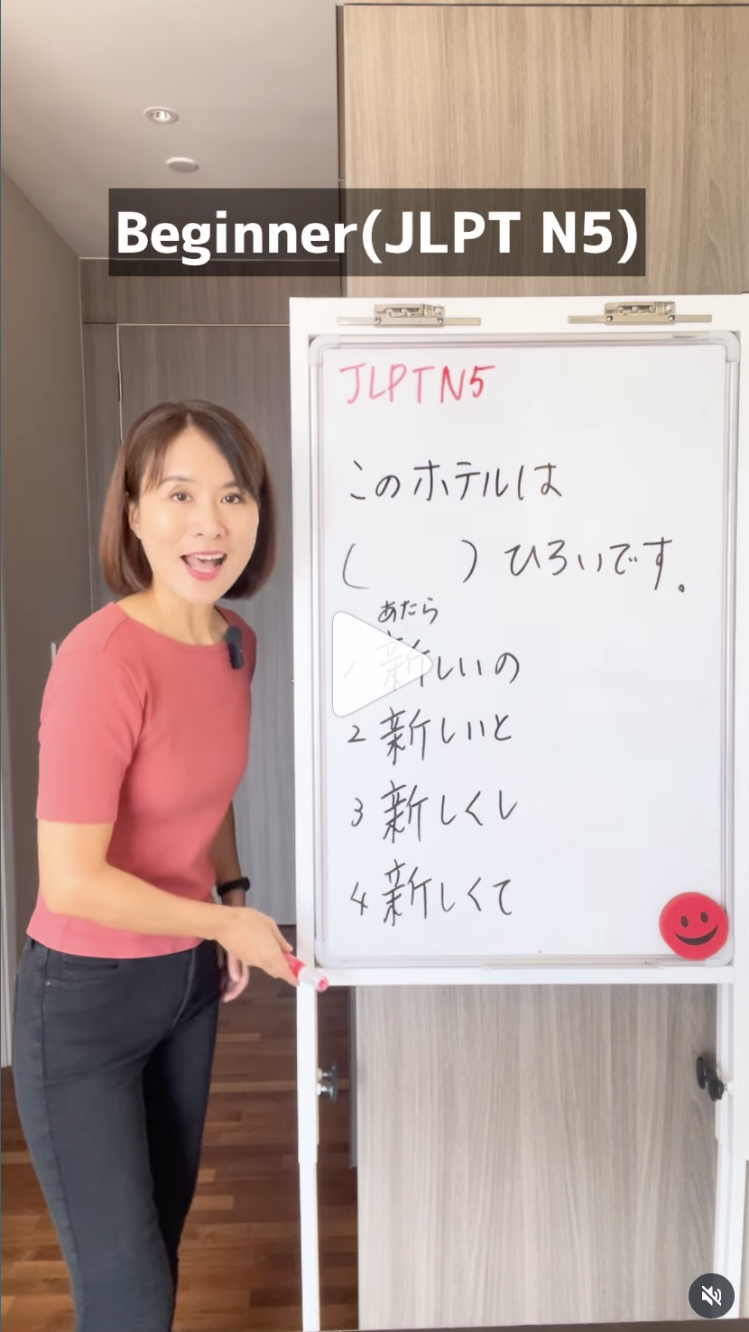 JLPT N5] New and…: [新しいの・新しいと・新しくし・新しくて 